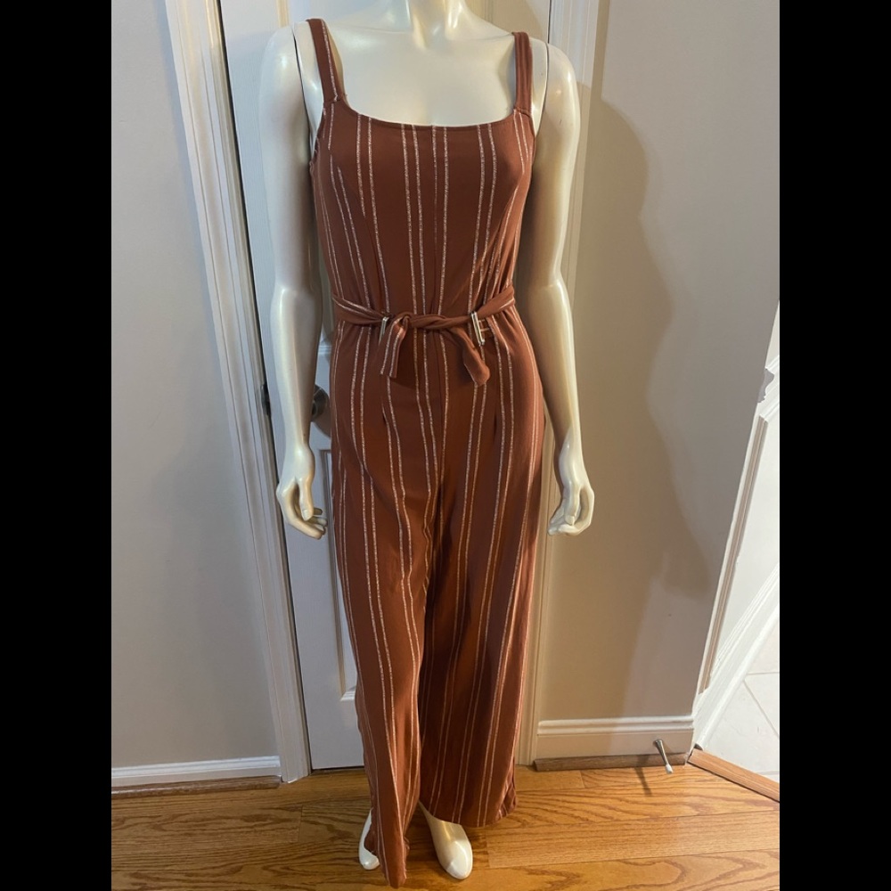 One piece striped jumpsuit
